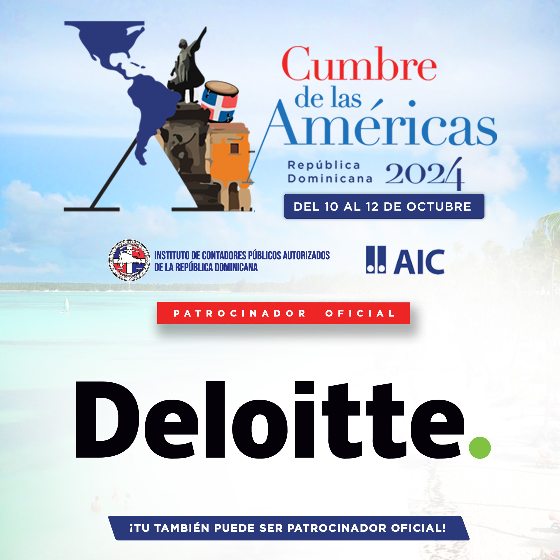 ¡TU también puedes ser patrocinador oficial de la X CUMBRE DE LAS AMÉRICAS REPÚBLICA DOMINICANA 2024 !
